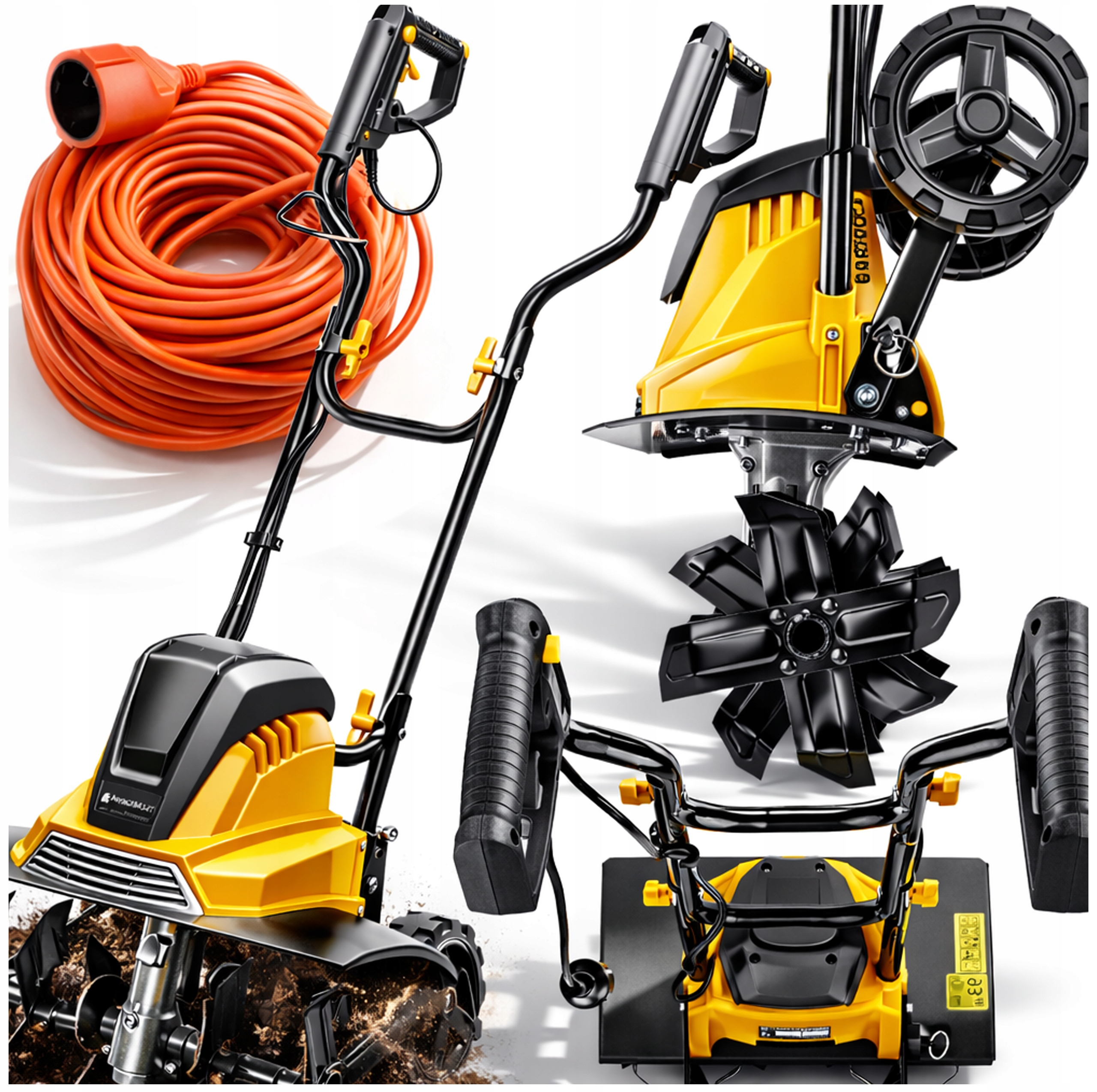 VÝKONNÝ ELEKTRICKÝ KULTIVÁTOR NA OBRÁBANIE PÔDY 40 CM 1900 W + KÁBEL